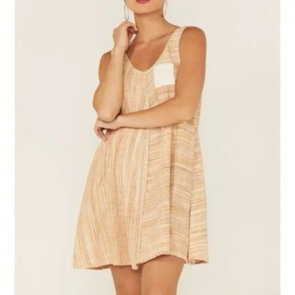 Cleo + Wolf Women's Yarn Die A-Line Mini Dress Sz S Sleeveless Cotton Bohemian